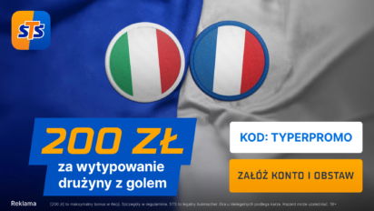 Bonus 200 PLN za gola w meczu Belgia vs Włochy