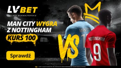 Kurs 100.00 na wygraną Manchesteru City z Nottingham