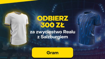 Bonus 300 PLN za wygraną Realu Madryt z RB Salzburg