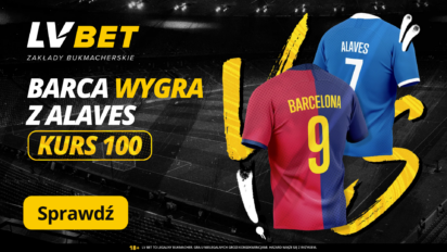 Kurs 100.00 na wygraną FC Barcelony z Alaves