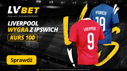 Kurs 100.00 na wygraną Liverpoolu z Ipswich