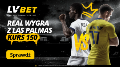 Kurs 150.00 na wygraną Realu Madryt z Las Palmas