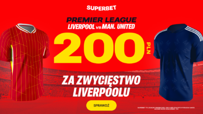 Bonus 200 PLN za wygraną Liverpoolu z Manchesterem United