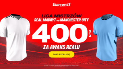Bonus 400 PLN za awans Realu Madryt do 1/8 Ligi Mistrzów