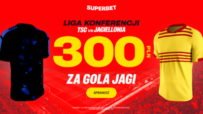 Bonus 300 PLN za gola Jagiellonii Białystok z TSC