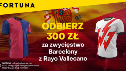 Bonus 300 PLN za zwycięstwo Barcelony z Rayo Vallecano