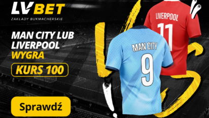 Kurs 100.00 na wygraną Manchesteru City lub Liverpoolu