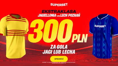 Bonus 300 PLN za gola Lecha Poznań lub Jagiellonii Białystok