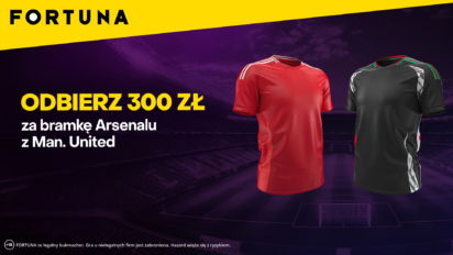 Bonus 300 PLN we freebetach za gola Arsenalu z Manchesterem United