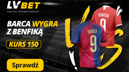 Kurs 150.00 na wygraną FC Barcelony z Benfiką