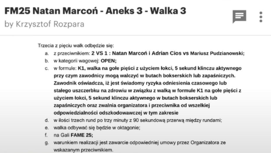 Walka Labrygi z Marconiem i Ciosem ODWOŁANA! [VIDEO]