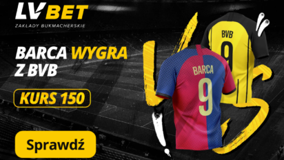 Kurs 150.00 na wygraną FC Barcelony z Borussią Dortmund