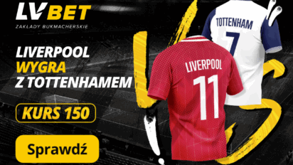 Kurs 150.00 na wygraną Liverpoolu z Tottenhamem Hotspur