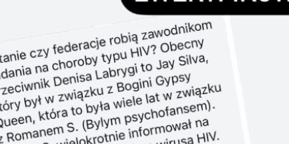 Zamieszanie wokół zawodnika FAME - Czy faktycznie jest nosicielem HIV?
