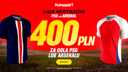 Bonusowe 400 PLN za gola PSG lub Arsenalu