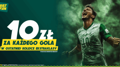 Freebet 10 PLN za każdego gola w ostatniej kolejce Ekstraklasy