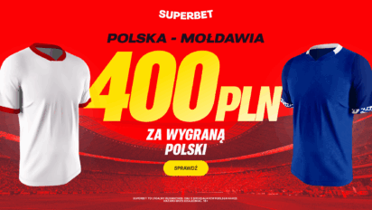 Bonus 400 PLN za wygraną Polski z Mołdawią