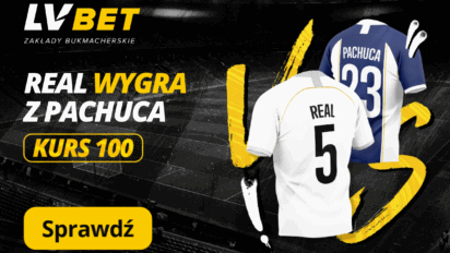 Kurs 100.00 na zwycięstwo Realu Madryt z Pachucą