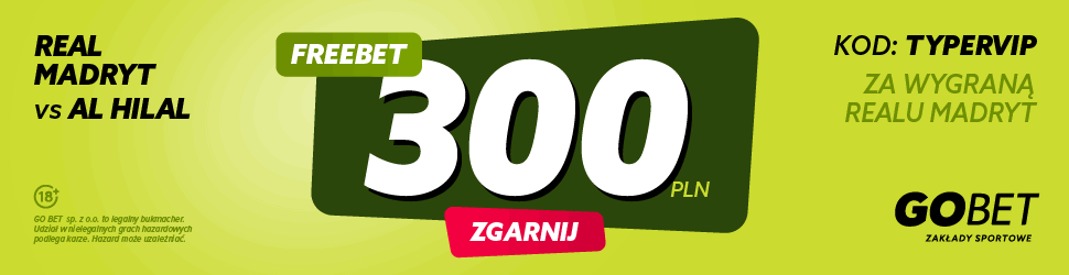 gobet bonus za wyrgana realu madryt z al hilal