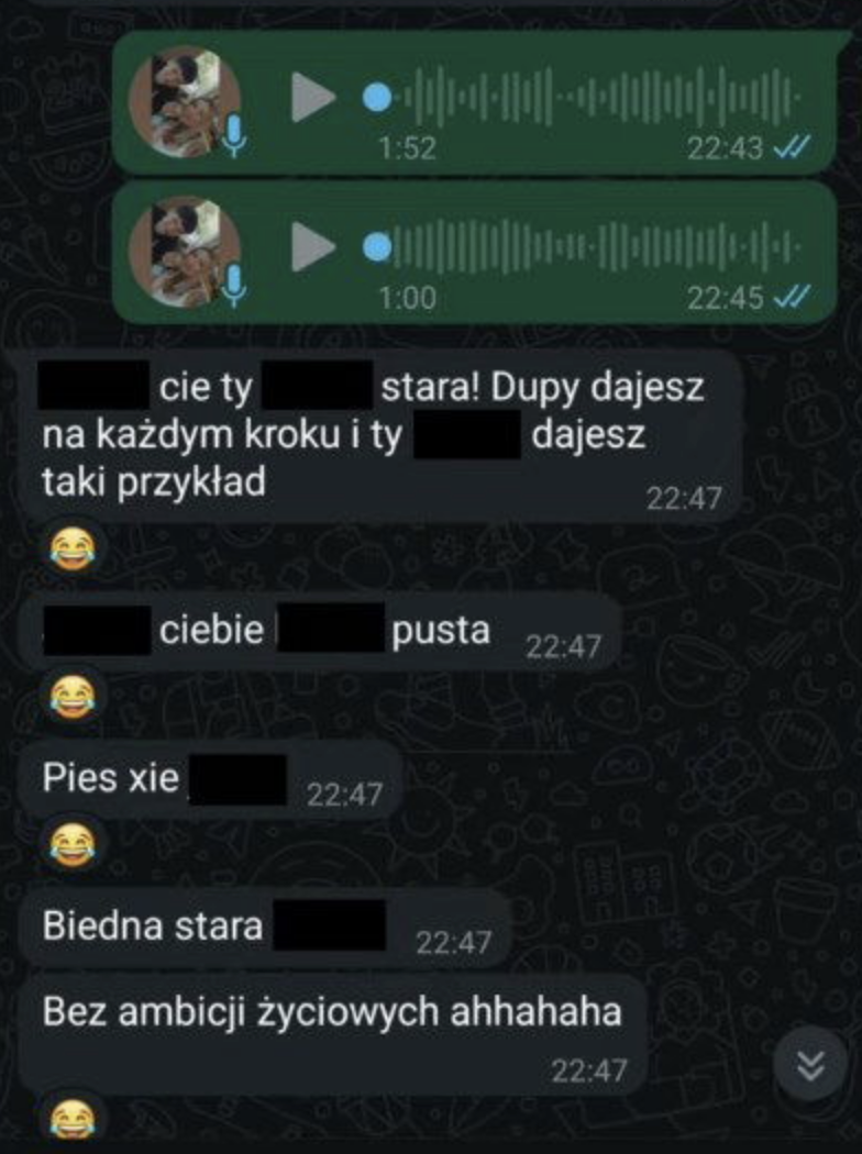 Zmiana zachowania Denisa Załęckiego w stronę matki swojej dziewczyny