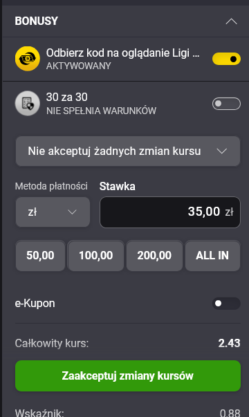 fortuna ekstraliga kod ppv