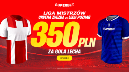 Bonusowe 350 PLN za gola Lecha w meczu z Crveną