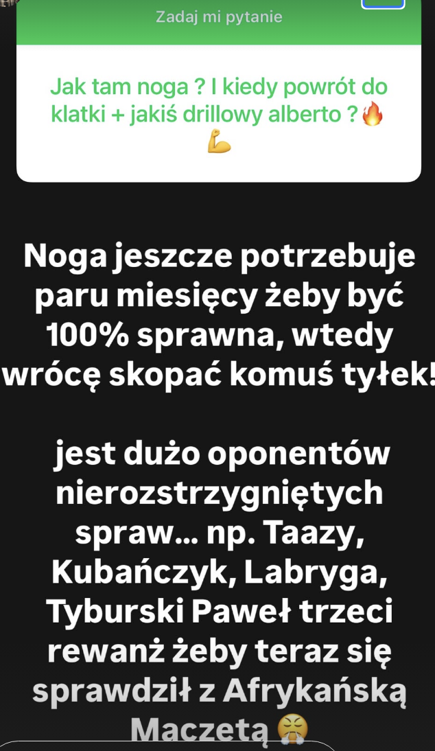Alberto o przyszłych walkach