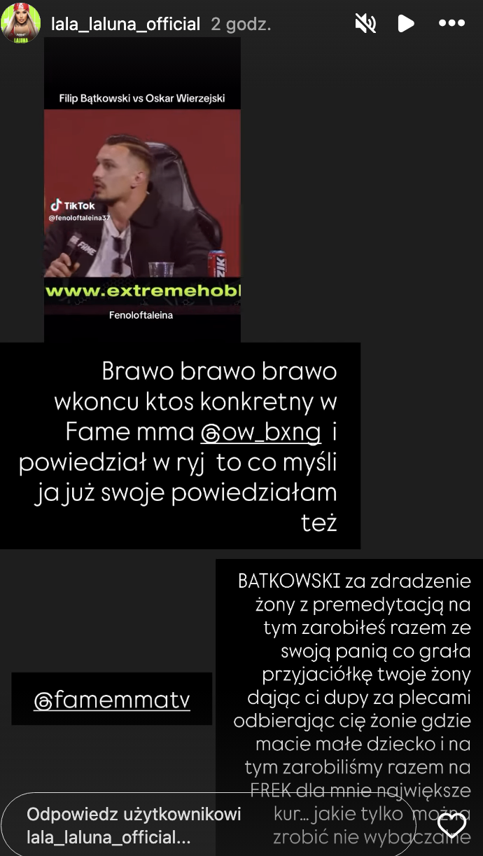 Laluna uderza w Bątkowskiego - "Największe kur*** jakie można zrobić"