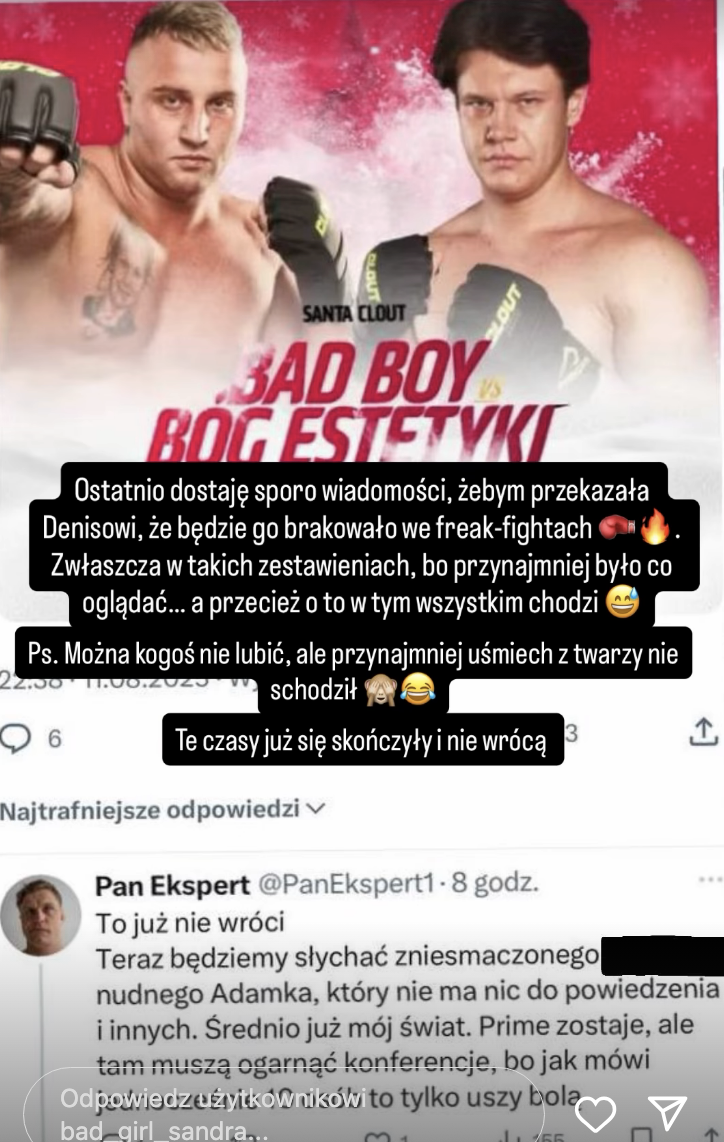 "Będzie go brakowało we freak-fightach"
