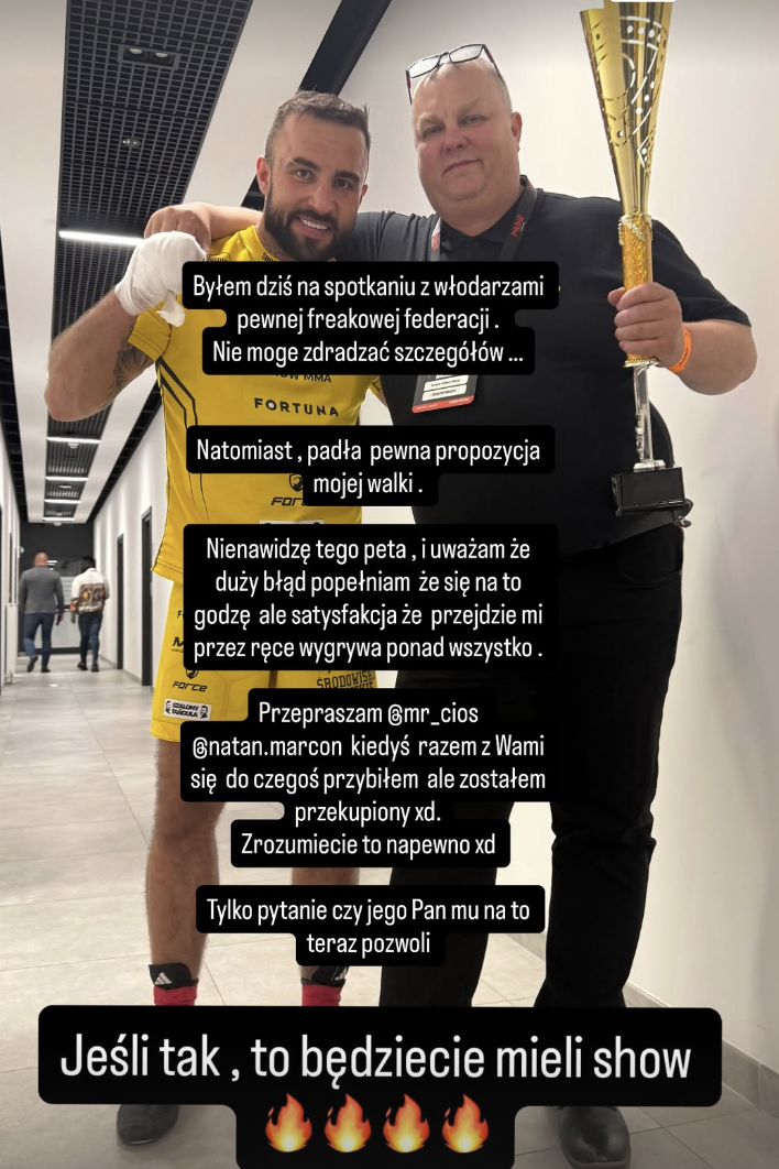Głuszcz przeprasza Marconia i Ciosa