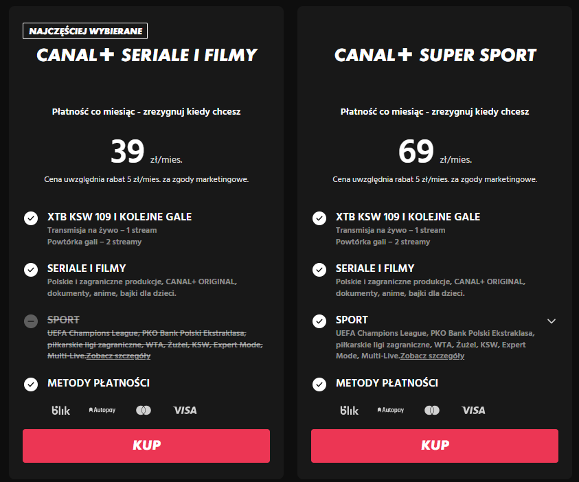 ksw 109 w canal plus