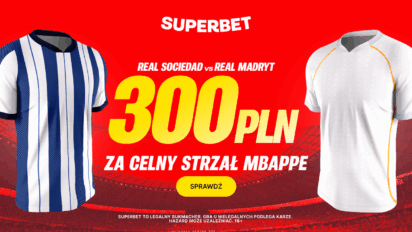 Bonus 300 PLN za celny strzał Mbappe w meczu z Realem Sociedad