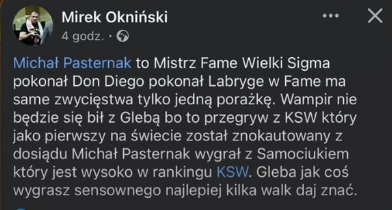 Okiński ostro o Glebie