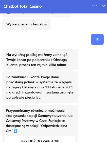 jak usunąć konto w total casino czat na zywo