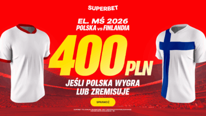 Bonus 400 PLN za wygraną lub remis Polski