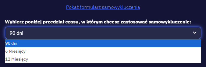 samowykluczenie total casino