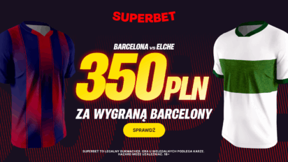 Bonus 350 PLN za zwycięstwo FC Barcelony z Elche