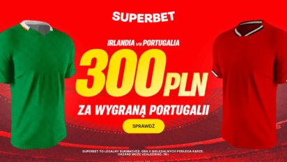 Bonus 300 PLN za zwycięstwo Portugalii z Irlandią