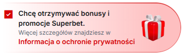 chce otrzymac bonus w superbet