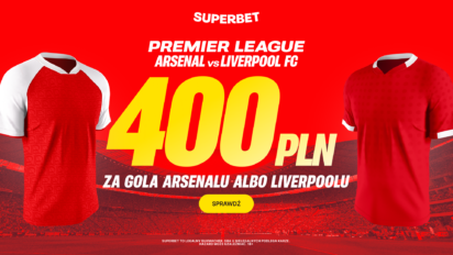 Bonusowe 400 PLN za gola Arsenalu lub Liverpoolu