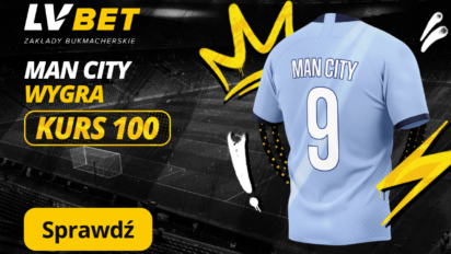 Kurs 100.00 na wygraną Manchesteru City z Brighton