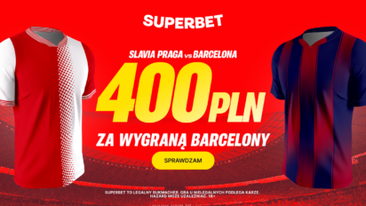 Bonus 400 PLN za zwycięstwo FC Barcelony ze Slavią Praga