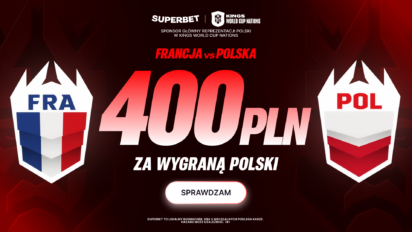 Bonus 400 PLN za wygraną Polski z Francją