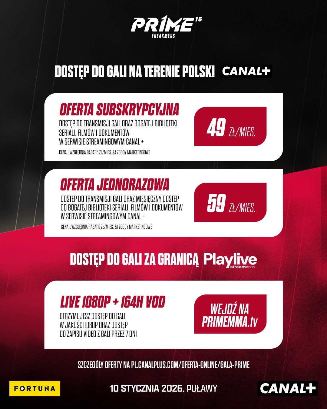 prime 15 canal plus ceny