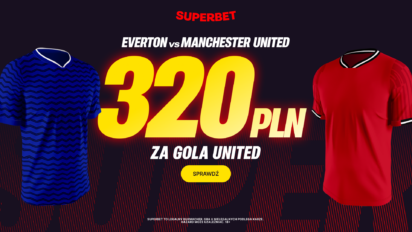 Bonus 320 PLN za gola Manchesteru United z Evertonem