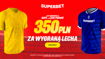 Bonus 350 PLN za zwycięstwo Lecha Poznań z KuPS
