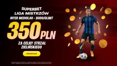 Bonus 350 PLN za celny strzał Piotra Zielińskiego w meczu z Bodo/Glimt