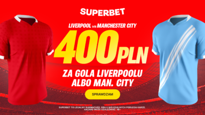 Bonus 400 PLN za gola Liverpoolu albo Manchesteru City