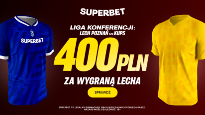 Bonus 400 PLN za wygraną Lecha Poznań z KuPS