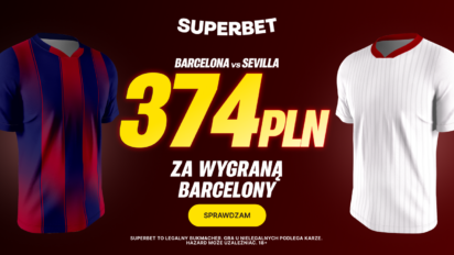 Bonus 374 PLN za zwycięstwo FC Barcelony z Sevillą